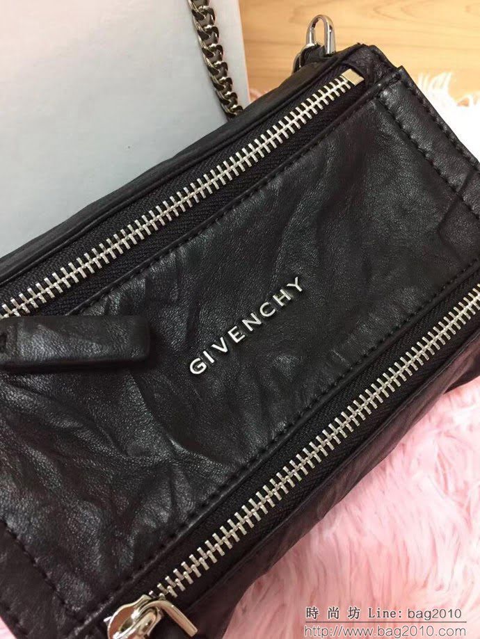 GlVENCHY紀梵希 專櫃同步 新款 Pandora潘多拉盒子 頂級進口臘制牛皮 鏈條斜挎包  tsg1234